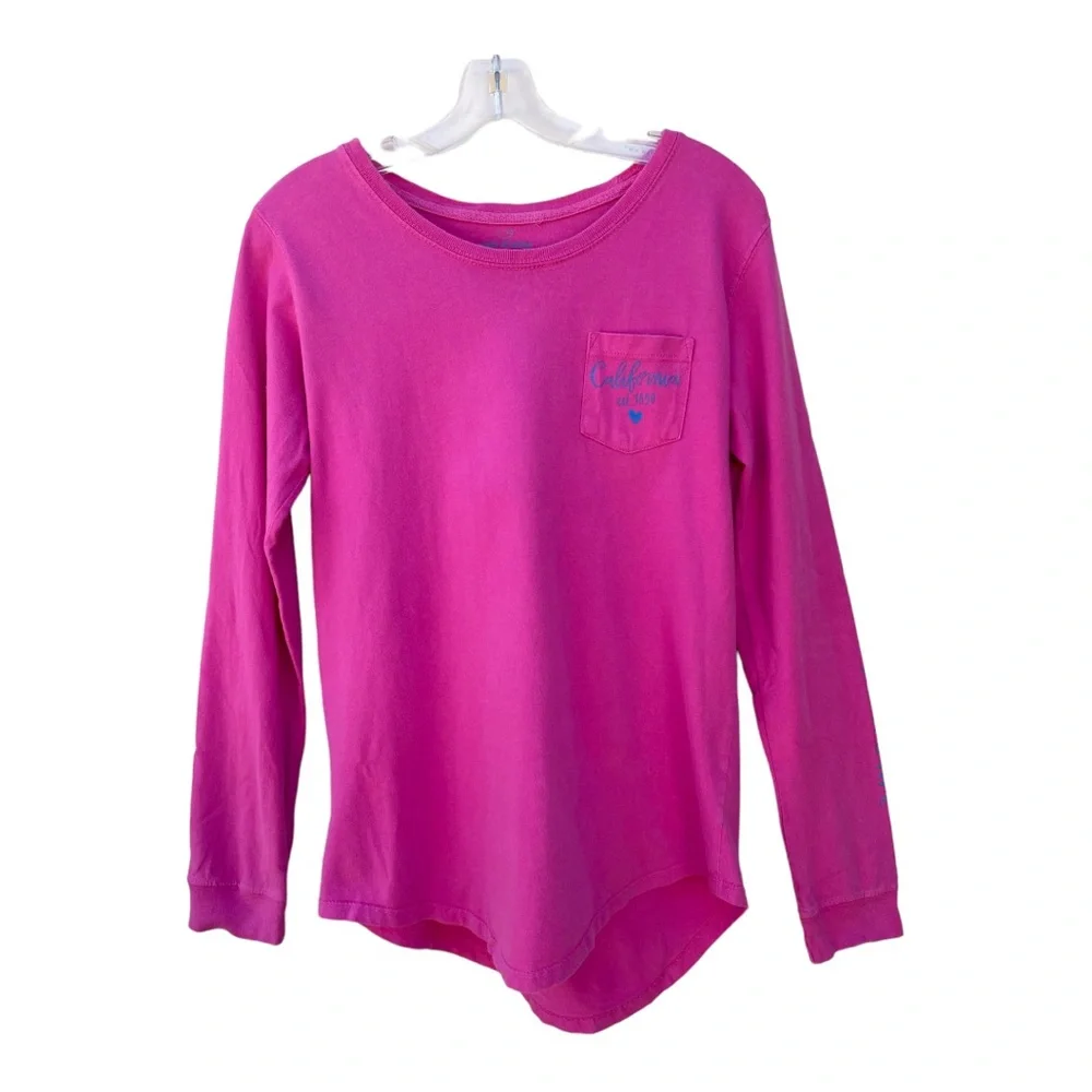 State of Mine California Long Sleeve Pink Tee Sz S
